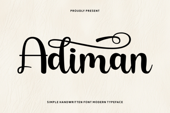 Adiman: A Modern Handwritten Font for Digital Branding