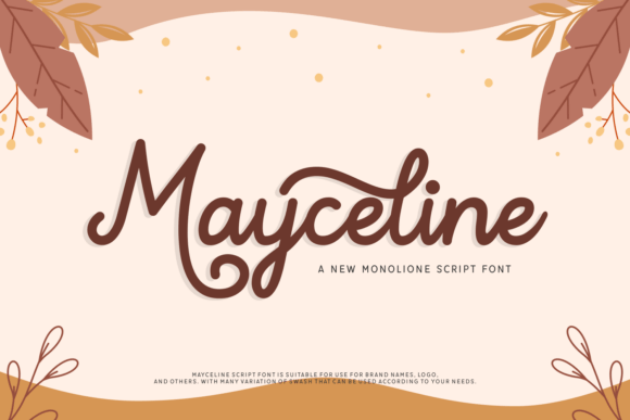 Mayceline: A Refined Monoline Script Font for Handmade Brands