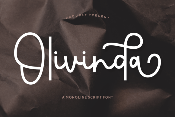 Olivinda: A Modern Monoline Script Font for Handmade Brands