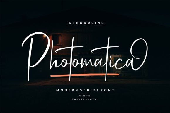 Photomatica: A Modern Script Font for Digital Branding