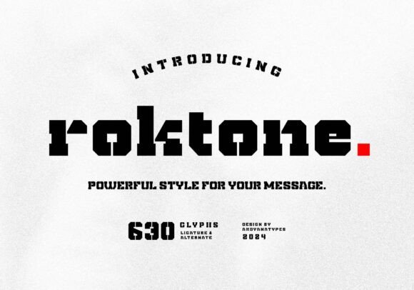 Roktone: A Bold, Blocky Sans Serif for Impactful Branding