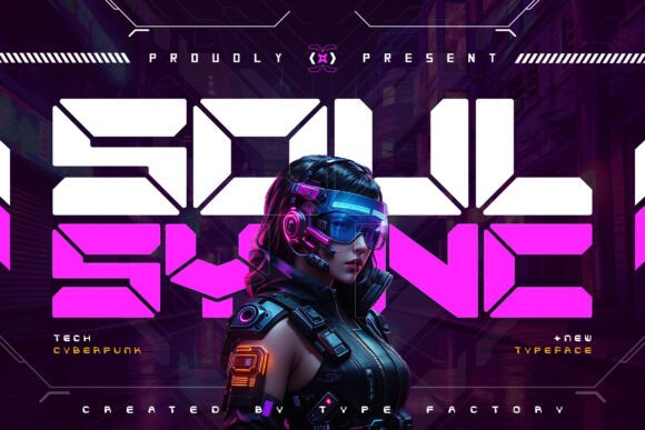 Soul Sync: A Cyberpunk Typeface for Editorial Impact