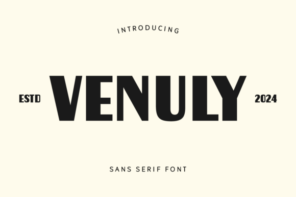 Venuly: A Bold, Clean Sans Serif Font for Small Business Branding