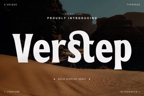 Verstep: A Bold Display Serif Font for Handmade Brands